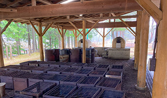 Outdoor Activity Building (stone oven & drum-can stoves)
